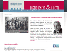 Tablet Screenshot of enseignementliberte.org